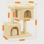 mesure de l'arbre à chat Home pas cher, sur fond blanc